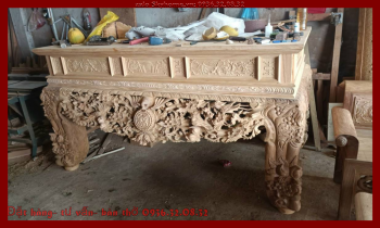 Bàn thờ án gian gỗ gõ đỏ chân 12